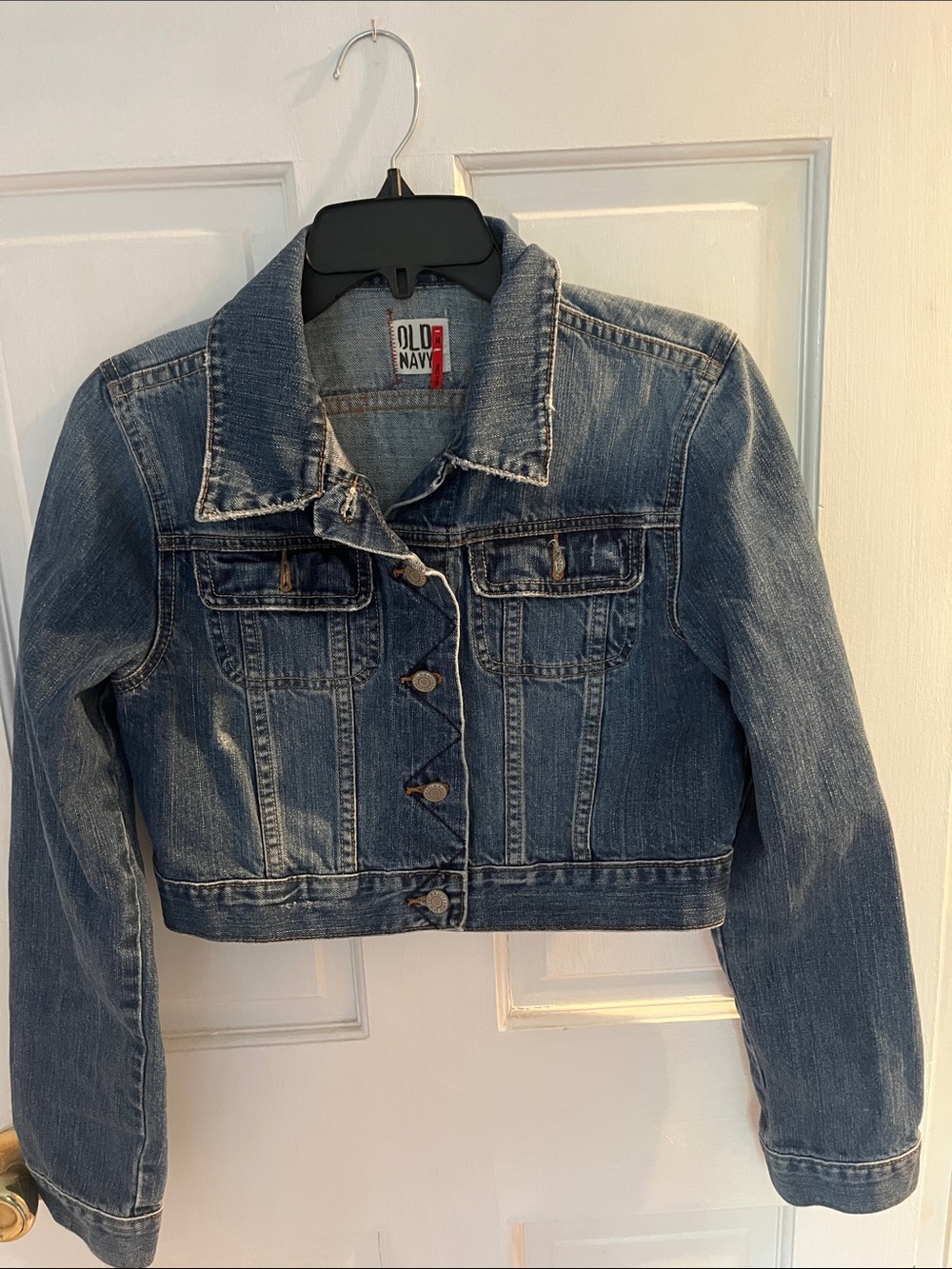 Old Navy Blue Cropped Denim Jacket
